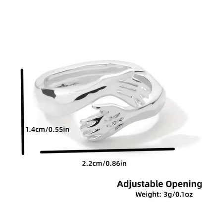 Simple Fashion Hands Hug Ring (50% OFF)